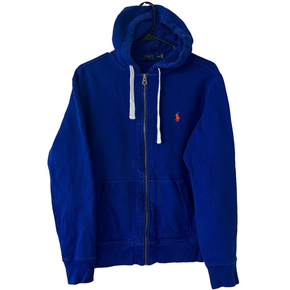 Polo Ralph Lauren Full Zip Hoodie Sweatshirt Jacket Embroidered Logo Size M